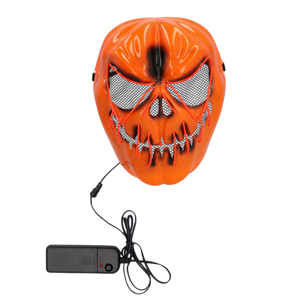 LED-Maske „Gruseliger Kürbis“ – Leuchtende Halloween-Maske