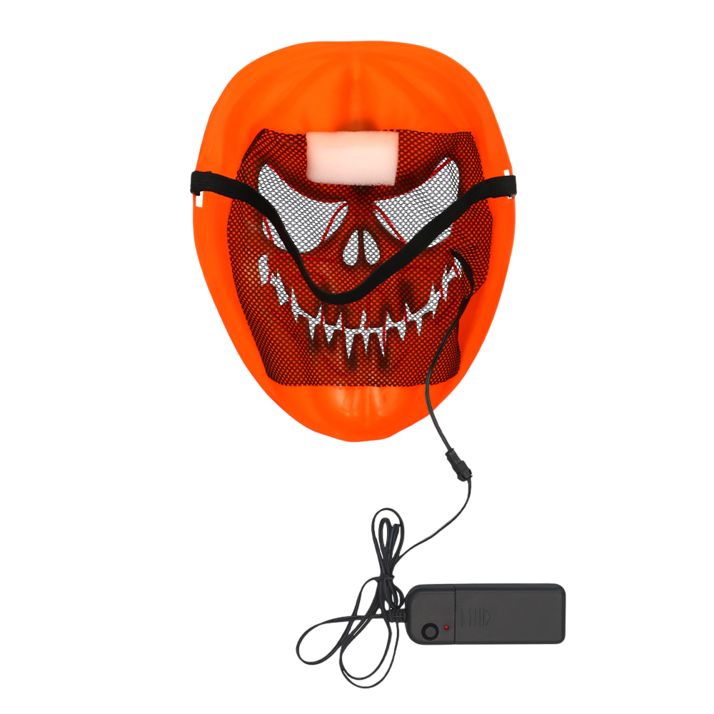 LED-Maske „Gruseliger Kürbis“ – Leuchtende Halloween-Maske