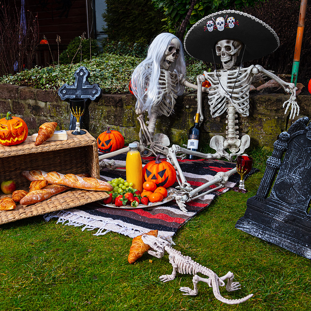 Leuchtender Halloween-Kürbis mit LED, Ø 16 cm – Dekoration