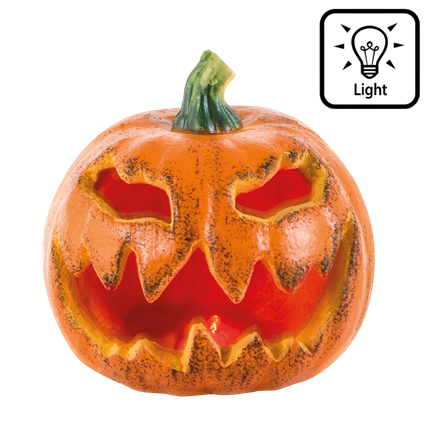 Leuchtender Halloween-Kürbis mit LED, Ø 16 cm – Dekoration