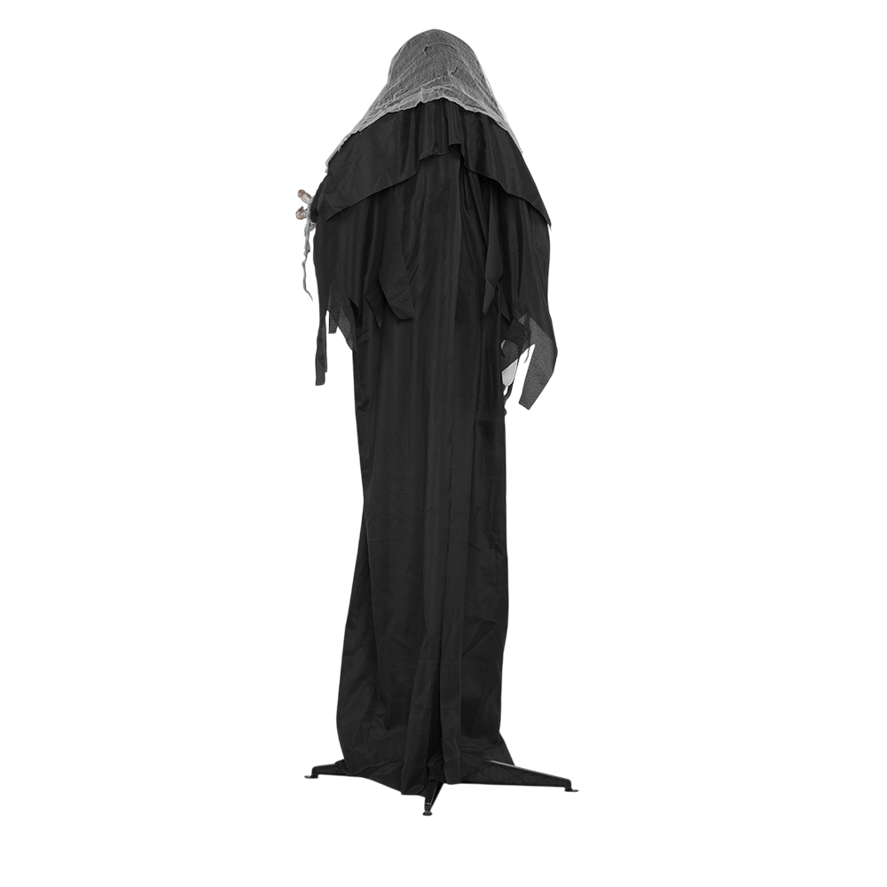 Leuchtende, animierte Sensenmann-Puppe, 180 cm – Halloween-Dekoration