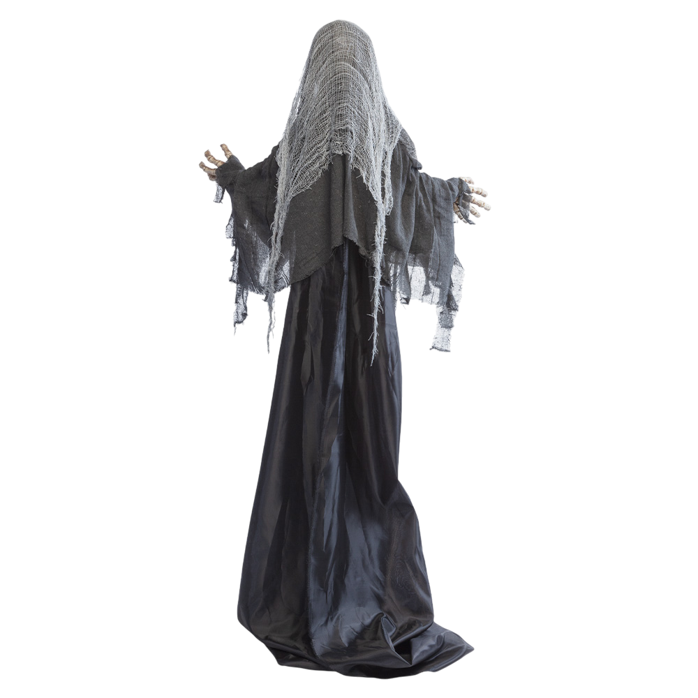 Bewegliche Skelettpuppe „Sensenmann“, die wächst: 180 bis 215 cm – Halloween