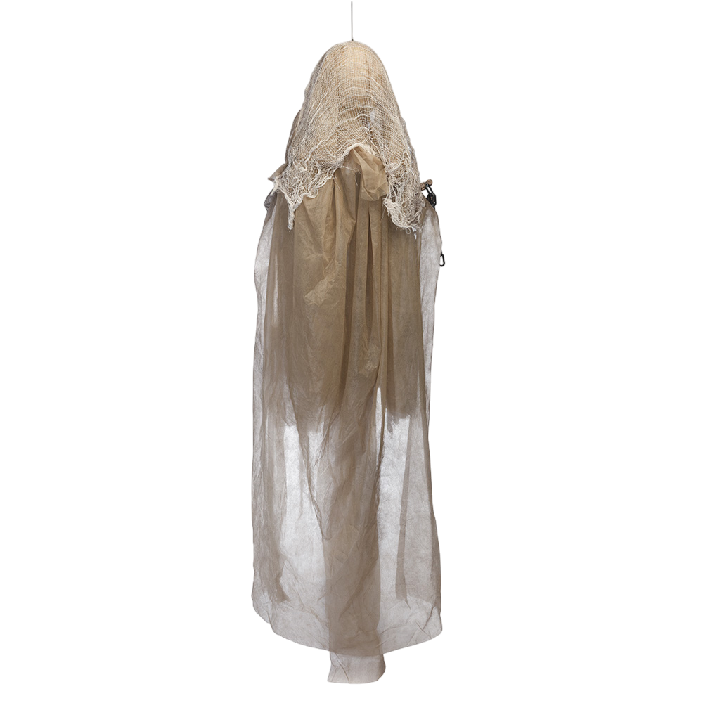 Bewegliche Skelettpuppe mit Licht- und Soundeffekten und Ketten, 183 cm – Halloween