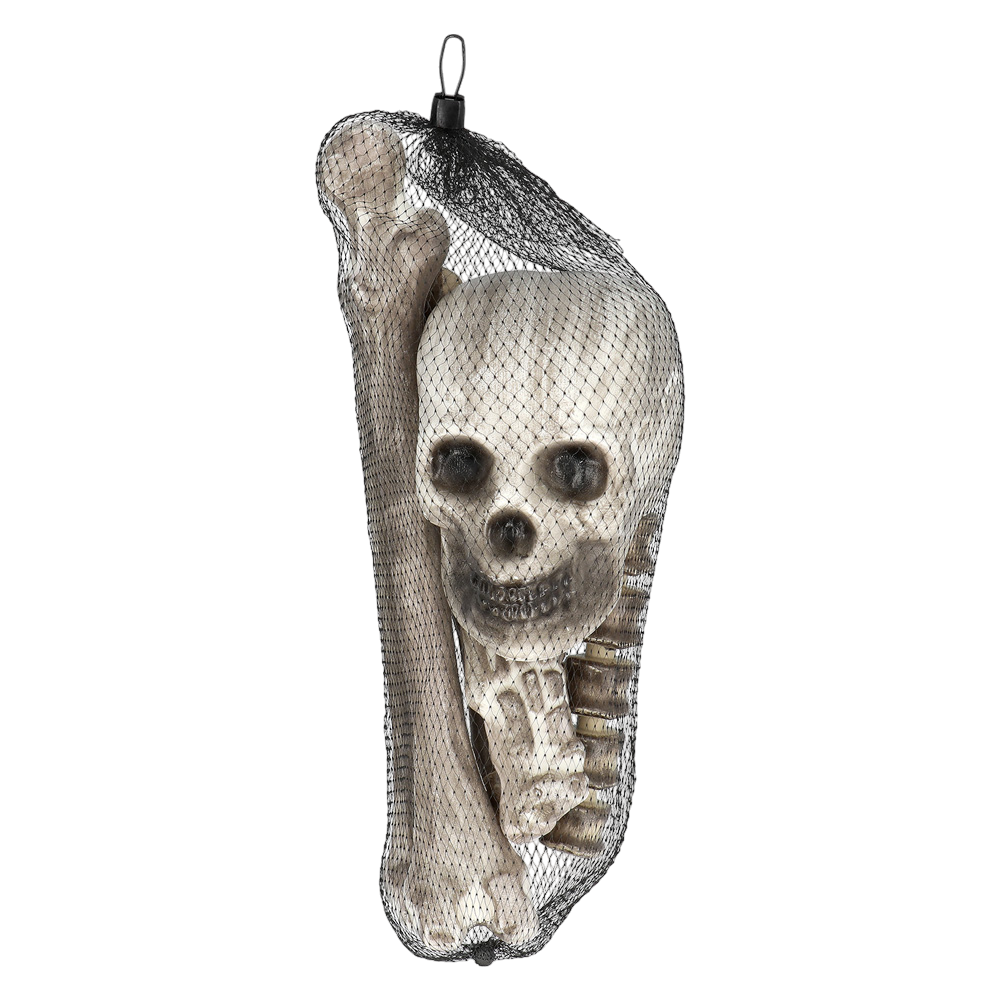 6er-Set Totenköpfe und Knochen – Halloween-Dekoration