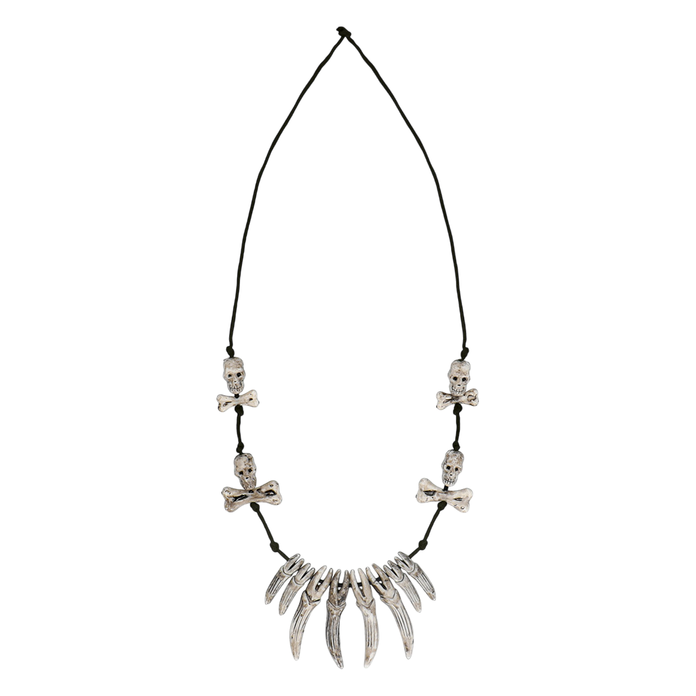 Halskette mit Totenkopf-Klinge – Halloween-Schmuck