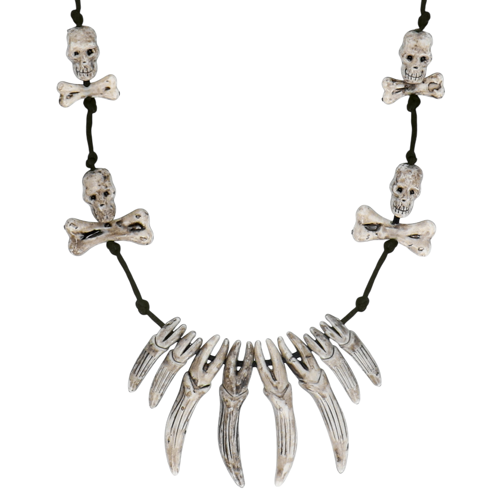 Halskette mit Totenkopf-Klinge – Halloween-Schmuck