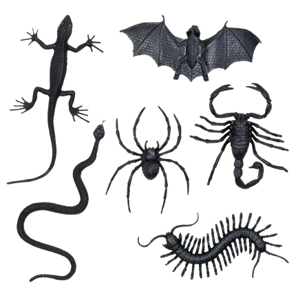 6er-Set gruselige Kreaturen – Halloween-Dekoration