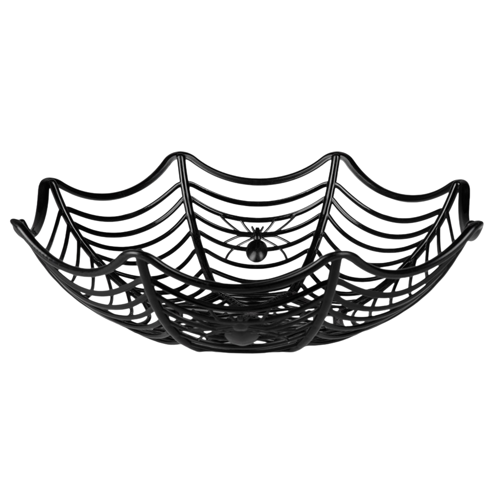 Spinnennetz-Korb 27 cm – Halloween-Dekoration