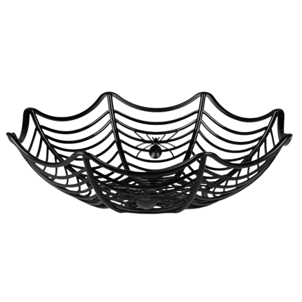 Spinnennetz-Korb 27 cm – Halloween-Dekoration