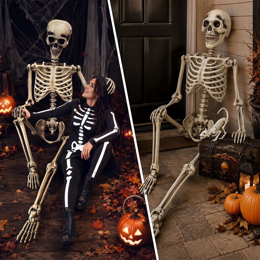 Riesiges Skelett, 240 cm – Halloween-Dekoration