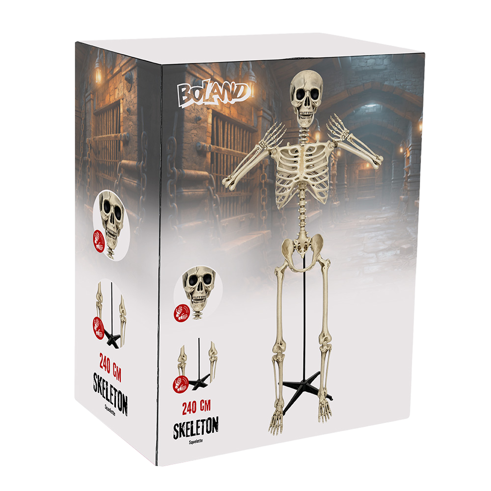 Riesiges Skelett, 240 cm – Halloween-Dekoration