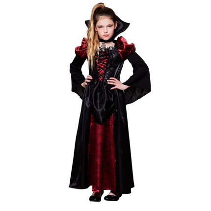 Vampir-Königin-Kostüm für Mädchen von 4 bis 6 Jahren – Halloween