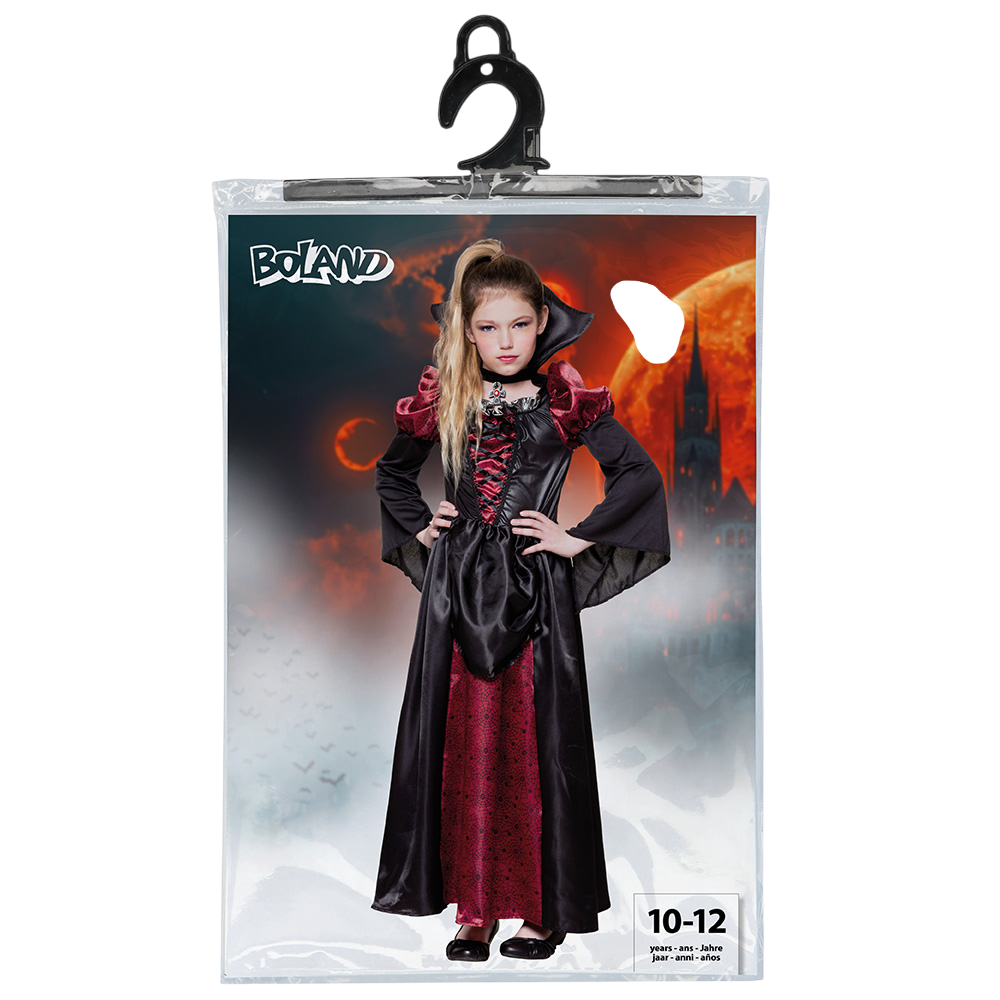 Vampir-Königin-Kostüm für Mädchen von 10 bis 12 Jahren – Halloween