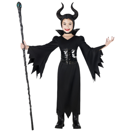 Kostüm „Böse Königin“ für Mädchen von 7 bis 9 Jahren – Halloween