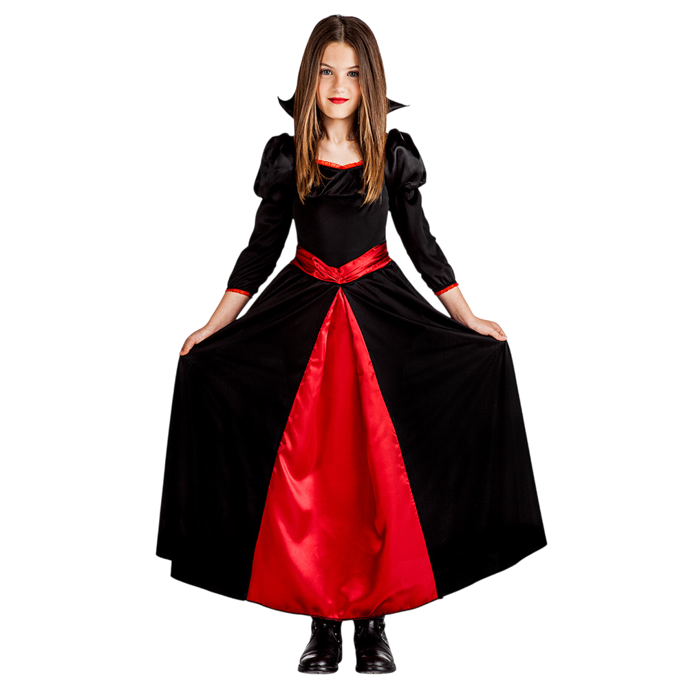 Vampir-Diva-Kostüm für Mädchen von 5 bis 6 Jahren – Halloween