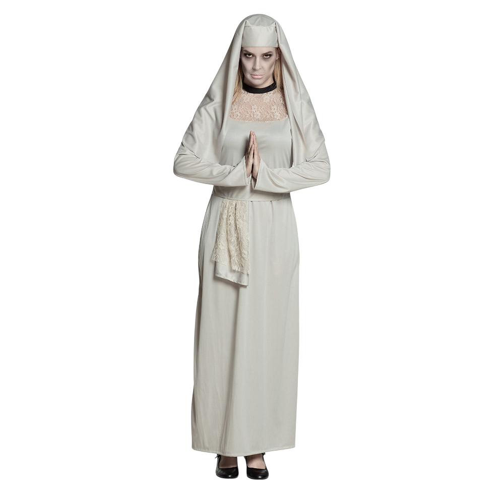 Kostüm „Geisternonne“ für Damen, Größe 36/38 – Halloween