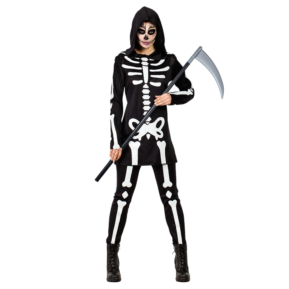 Skelett-Kostüm für Damen, Größe M/L – Halloween