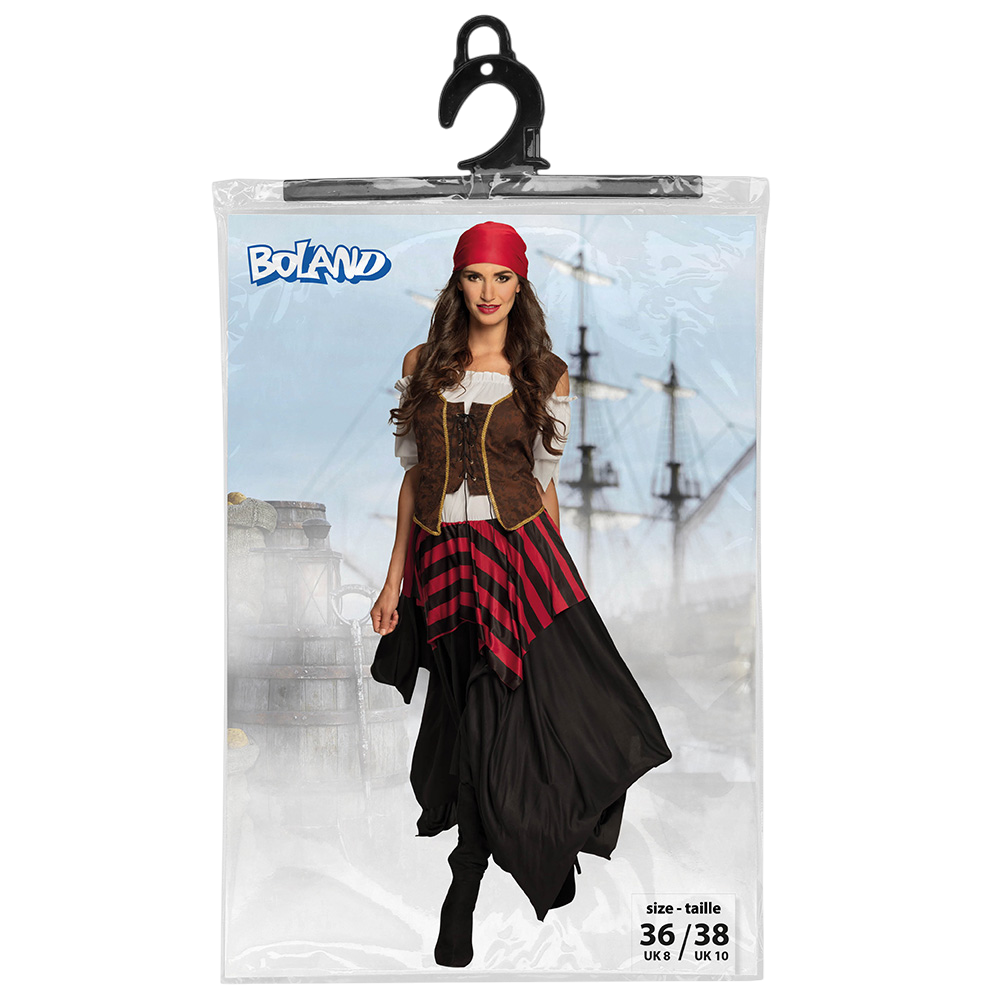 Piratenkostüm für Damen, Größe 36/38 – Halloween