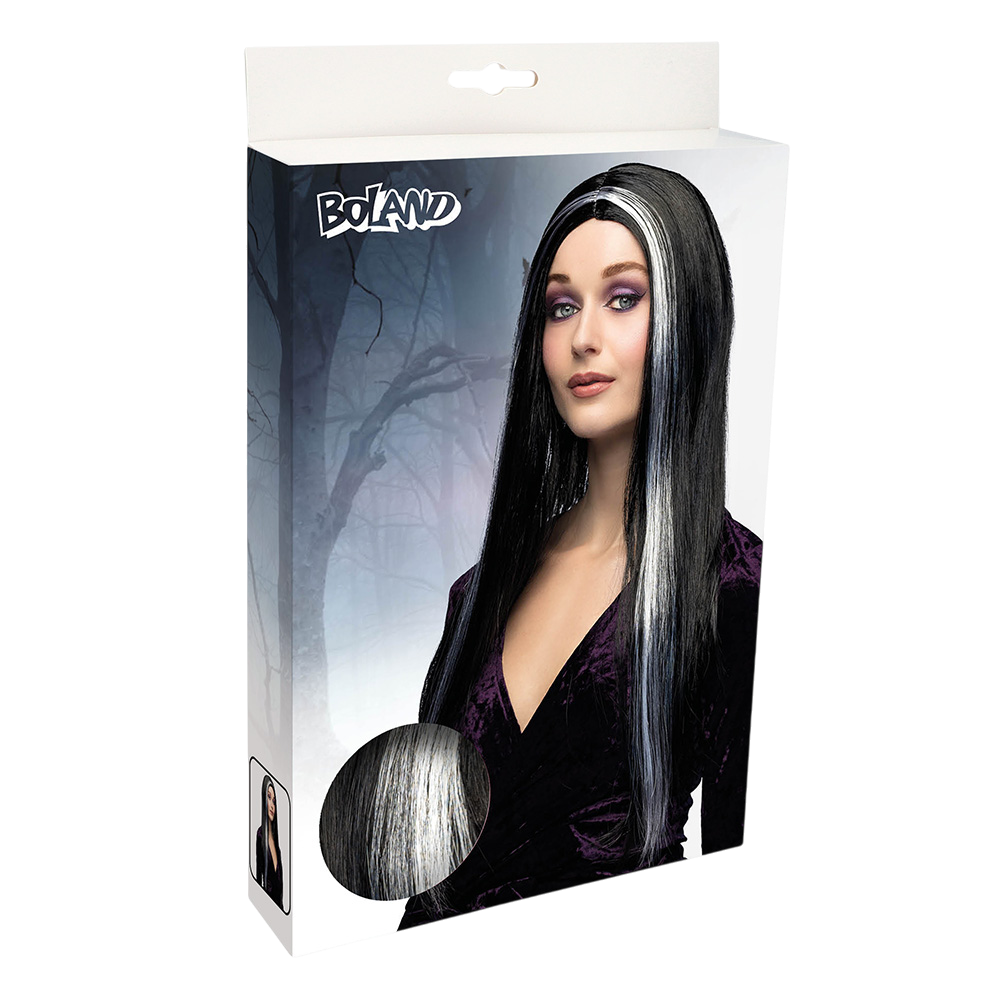 Perücke „Schwarze Hexe“ – Halloween-Kostüm