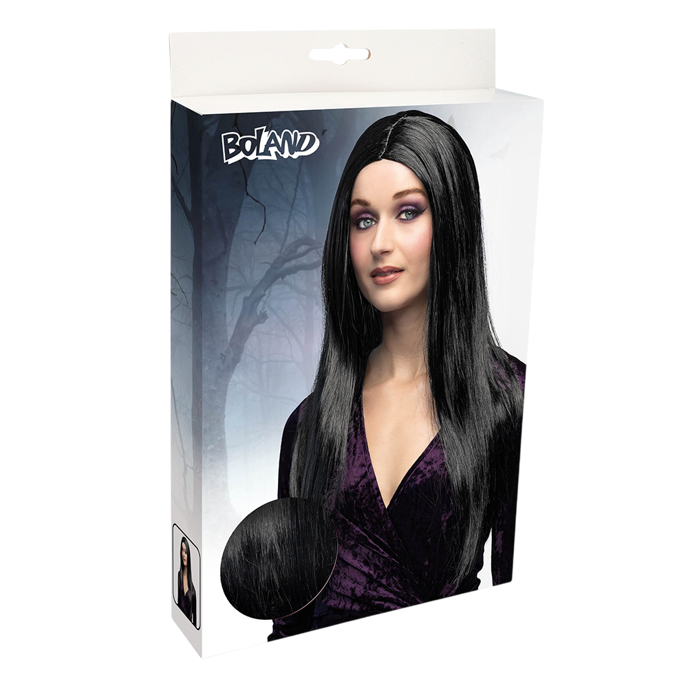 Perücke „Schwarze Hexe“ – Halloween-Kostüm