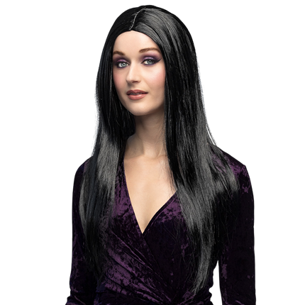 Perücke „Schwarze Hexe“ – Halloween-Kostüm