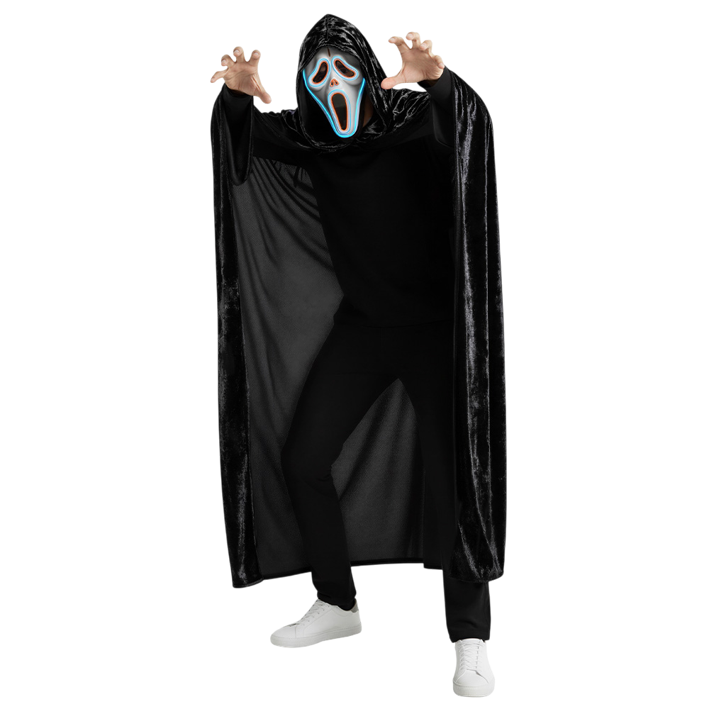 Schwarzer Umhang, 170 cm – Halloween-Kostüm