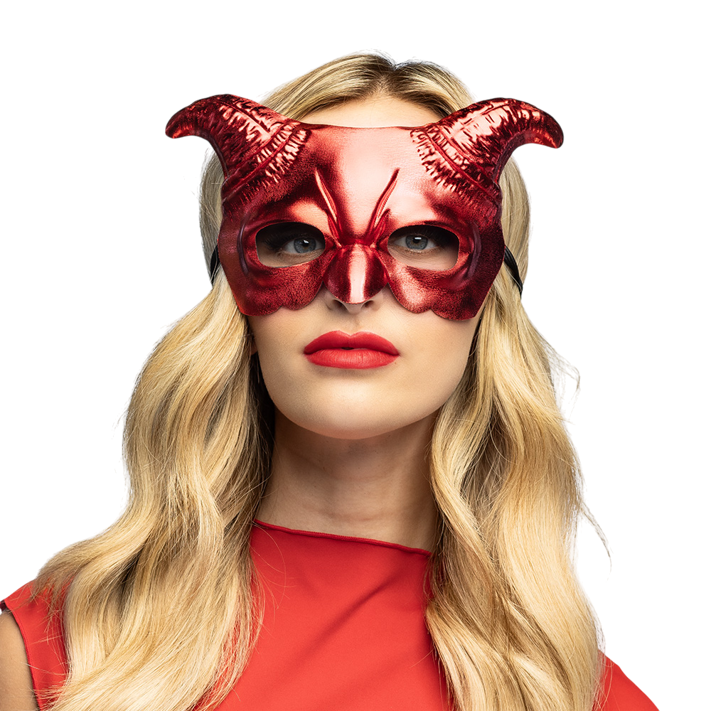 Dämonen-Halbmaske – Halloween-Maske