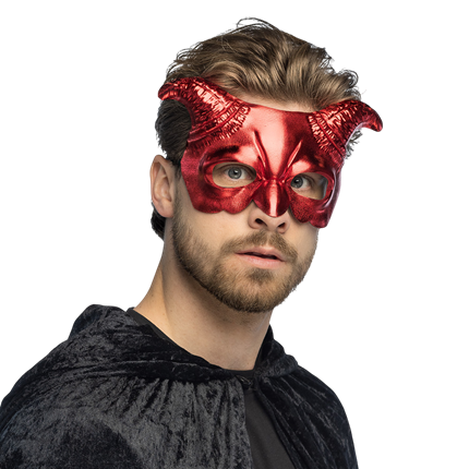 Dämonen-Halbmaske – Halloween-Maske