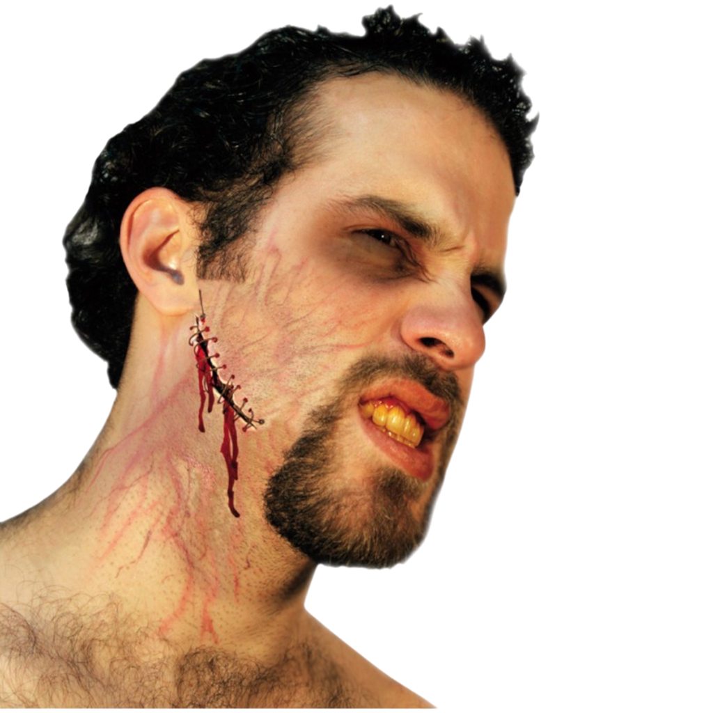 Latex-Narbe mit Naht – Spezialeffekt-Make-up für Halloween