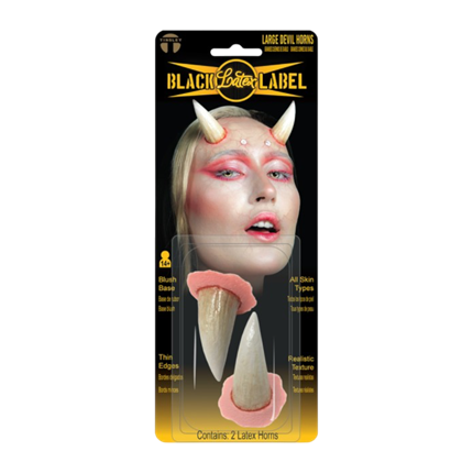 Ein Paar große Teufelshörner aus Latex – Halloween-Kostüm