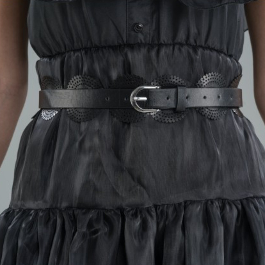 Schwarzes Addams-Mittwoch-Ballkleid, 2-teilig, Größe M – Kostüm für Damen