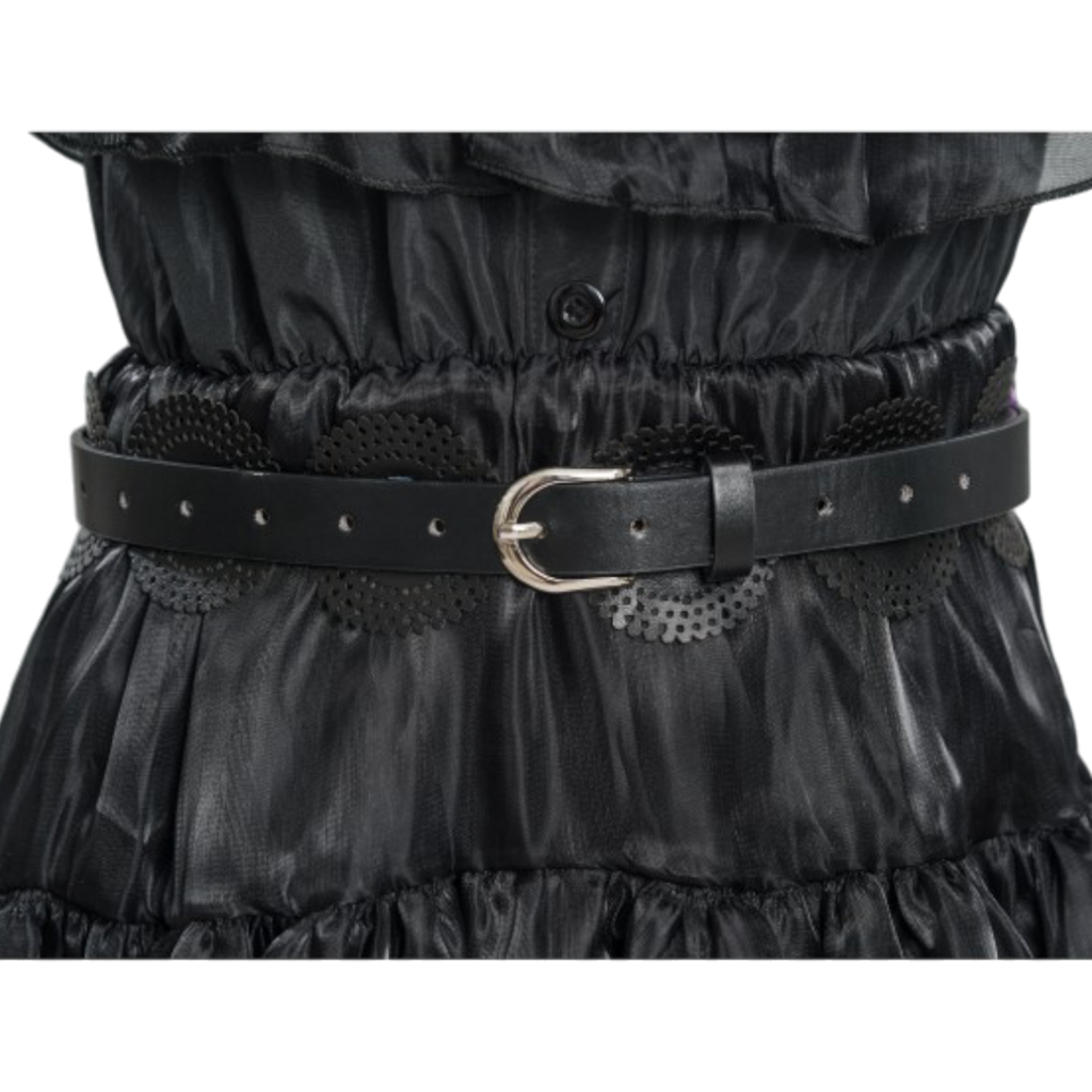 Schwarzes Addams-Mittwoch-Ballkleid, 140 cm – Kinderkostüm