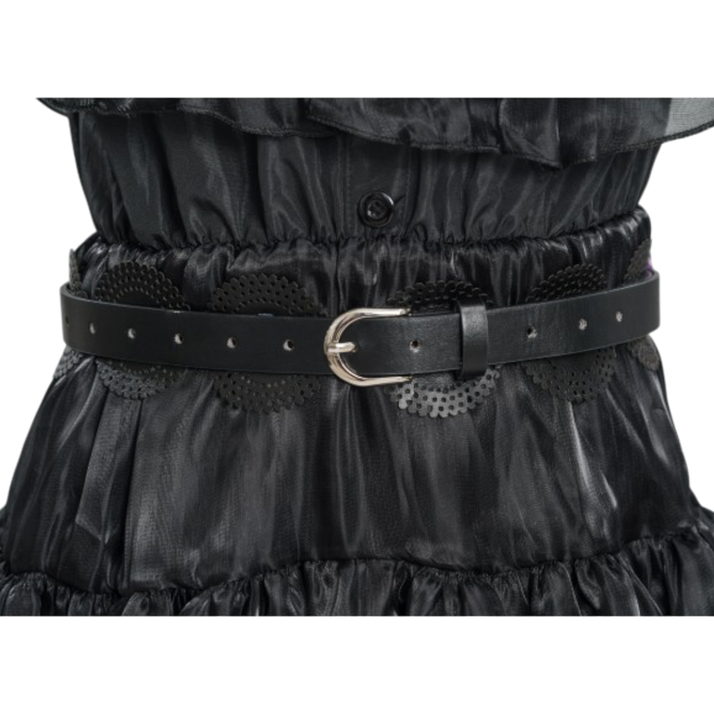 Schwarzes Addams-Mittwoch-Ballkleid, 152 cm – Kinderkostüm