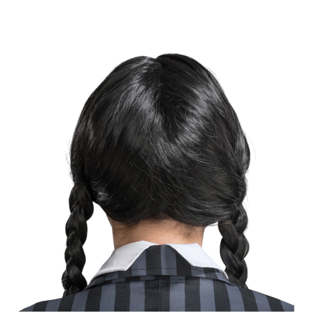 Mercredi Addams-Perücke für Erwachsene – Halloween-Kostüm
