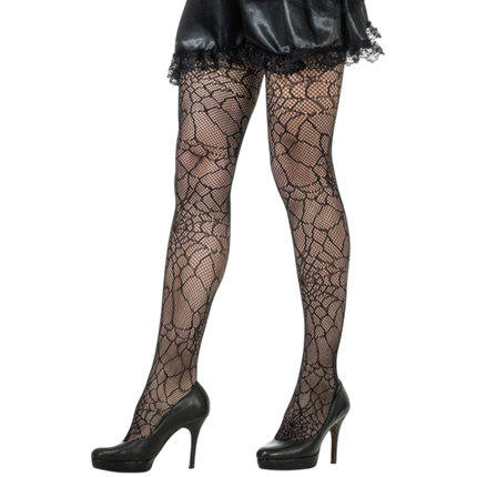Halloween-Strumpfhose mit Spinnennetzmuster – Einheitsgröße