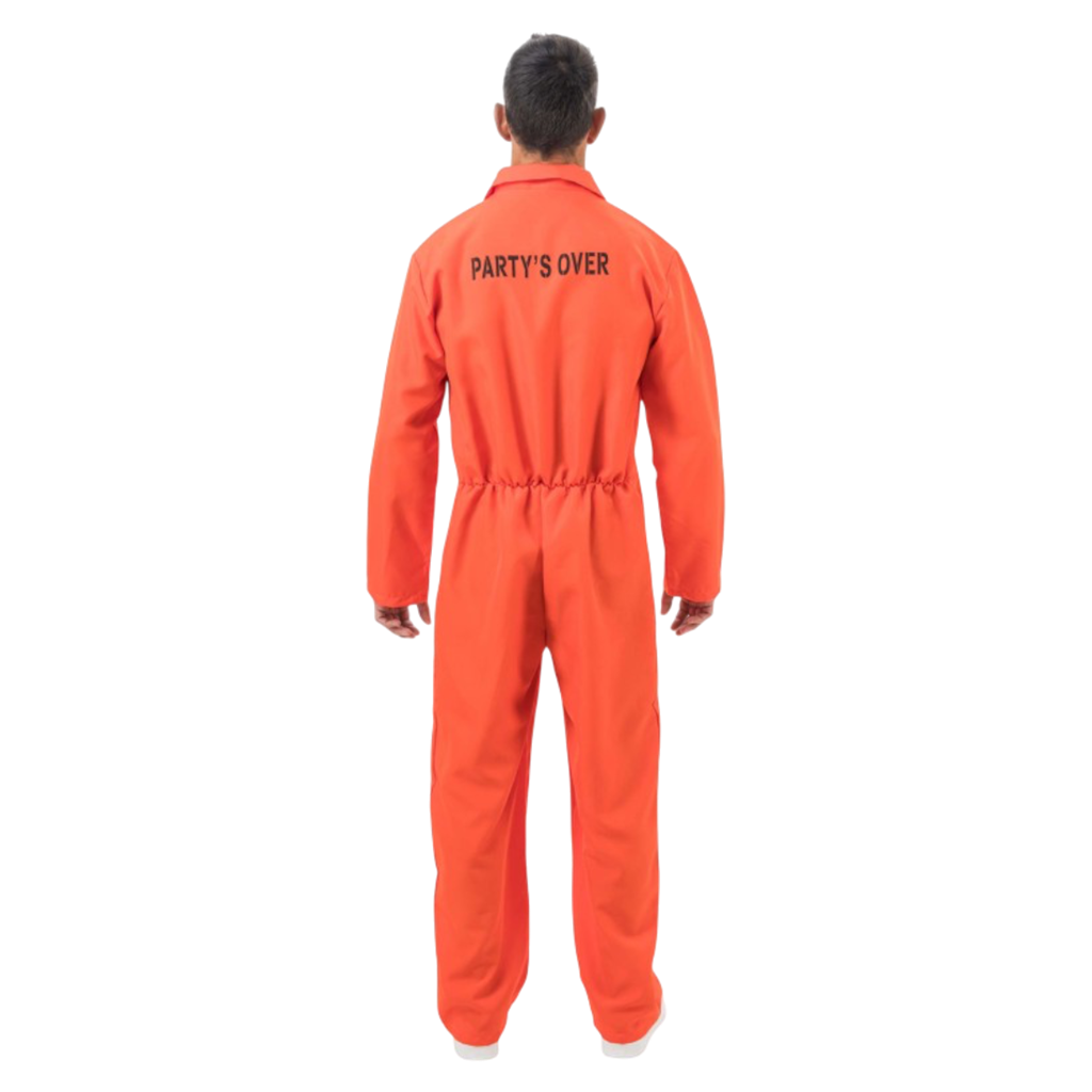 Kostüm „Orangefarbener Häftling“ 180 cm – Halloween-Overall