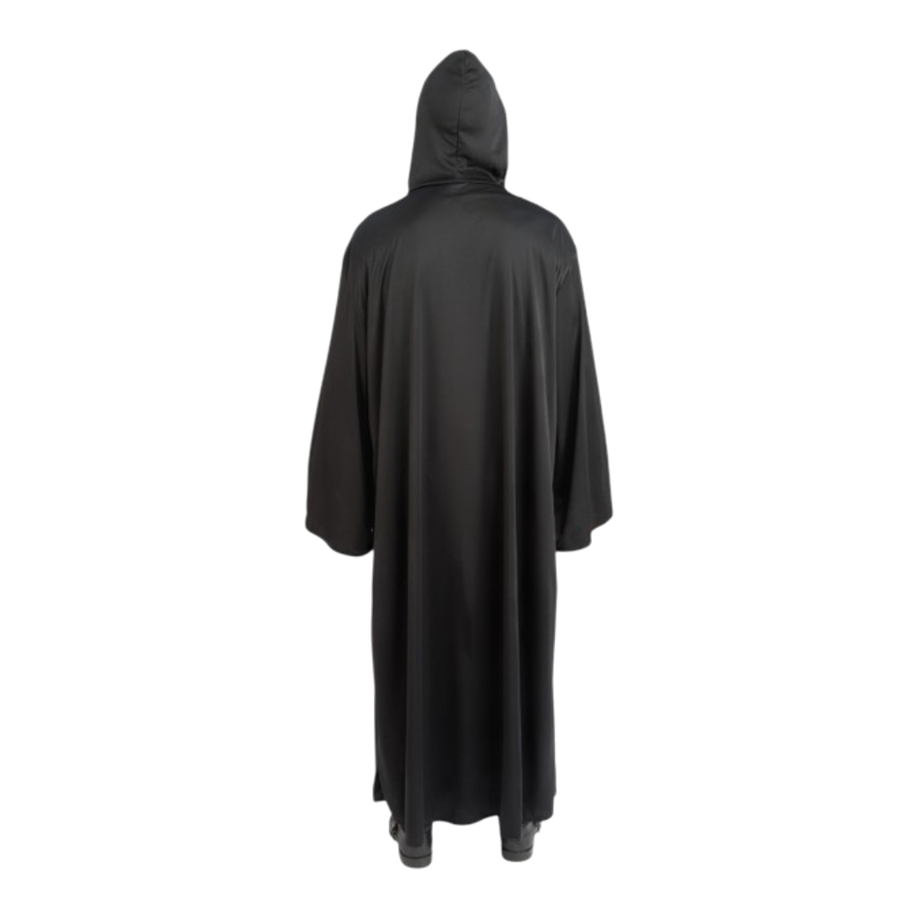 Schwarzer Umhang eines satanistischen Priesters, 180 cm – Halloween-Kostüm