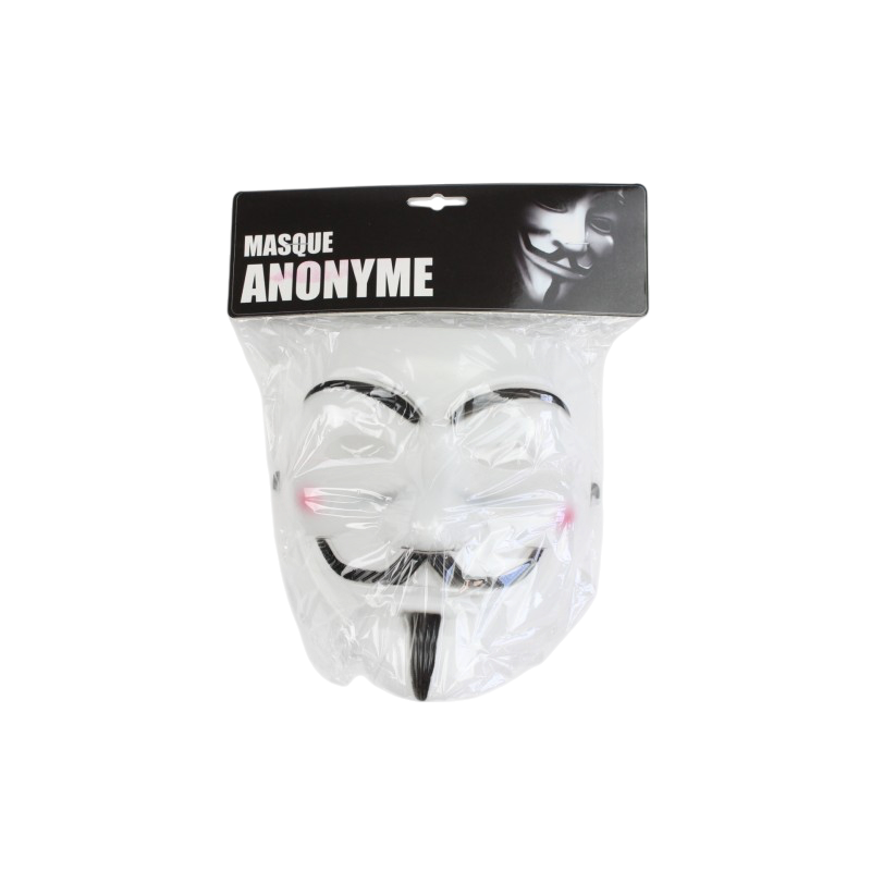 Weiße Anonymous-Maske – Halloween-Kostüm