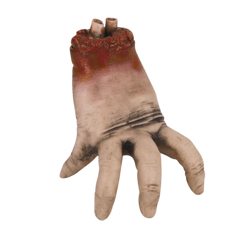 Abgetrennte, blutüberströmte Hand – Halloween-Requisite