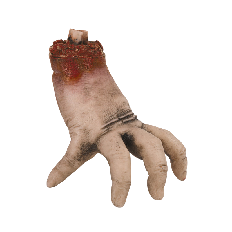 Abgetrennte, blutüberströmte Hand – Halloween-Requisite