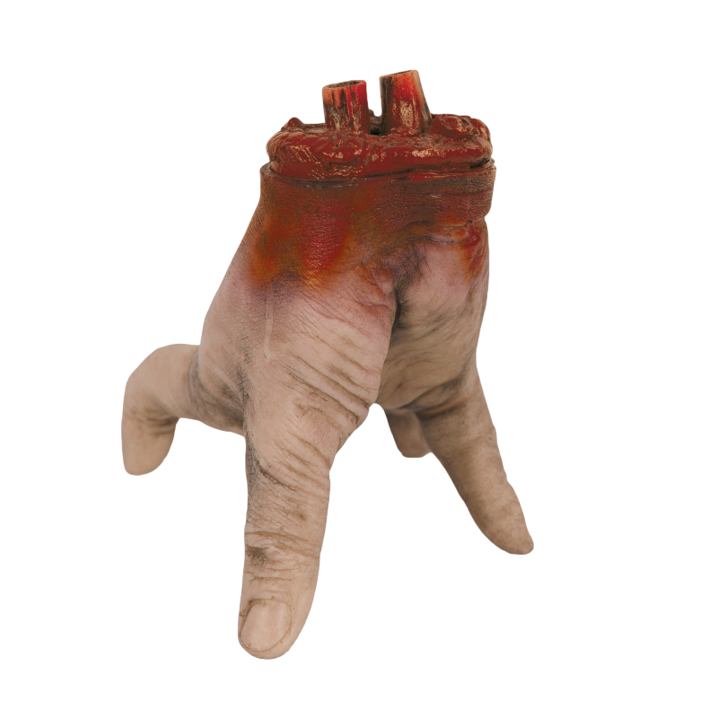 Abgetrennte, blutüberströmte Hand – Halloween-Requisite