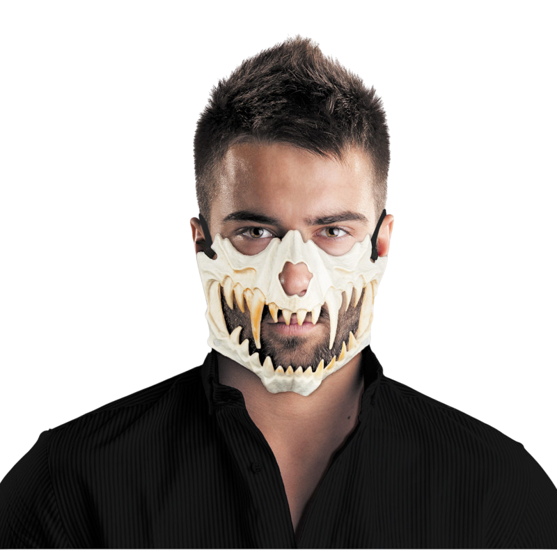 Kiefer-Skelettmaske mit Zähnen – Halloween-Accessoire