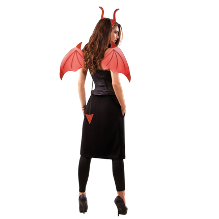 2-teiliges „Roter Teufel“-Set – Halloween-Kostümzubehör