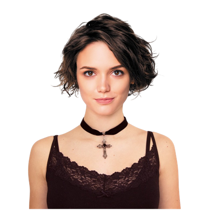 Halskette mit gotischem Kreuz – Halloween-Schmuck