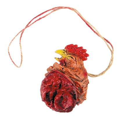 Halskette „Enthaupteter Hahn“ – Halloween-Accessoire