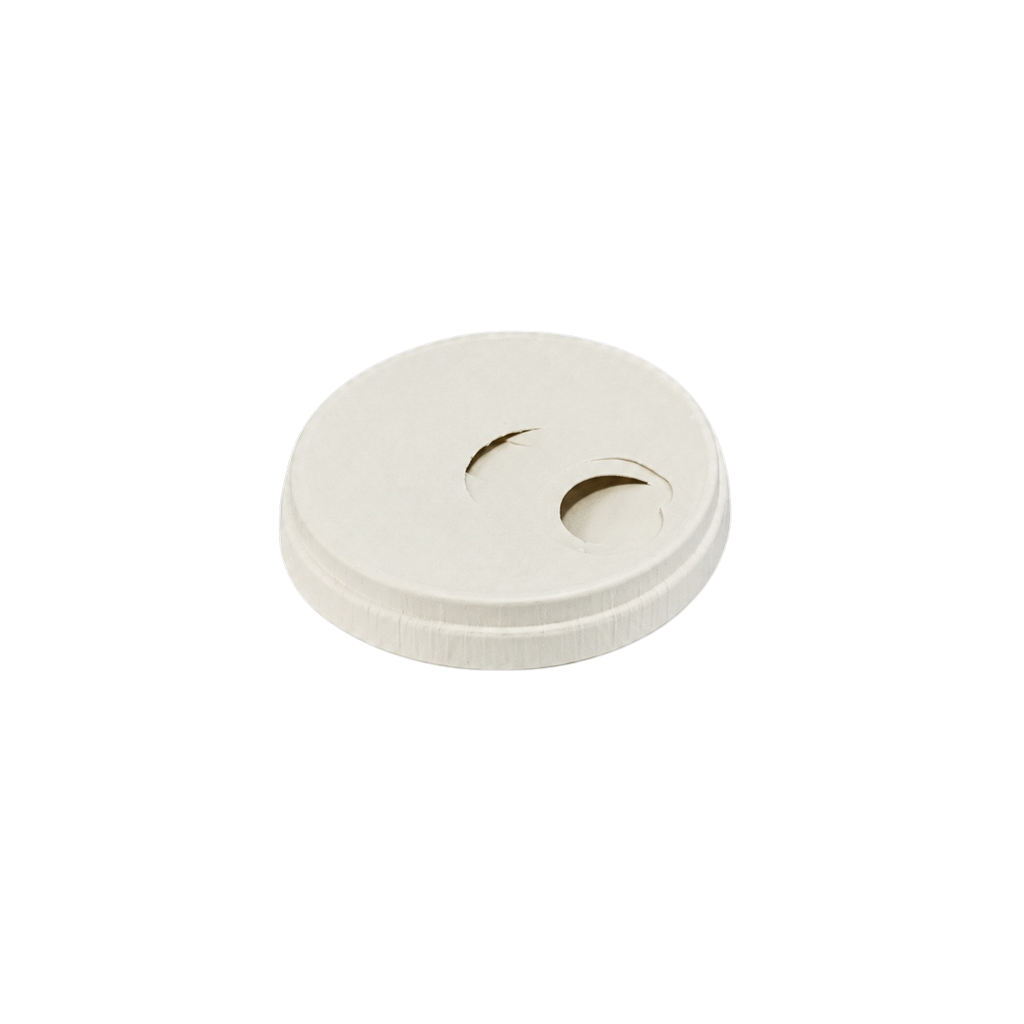 Weißer Papierdeckel für 12-cl-Becher (50er-Pack)