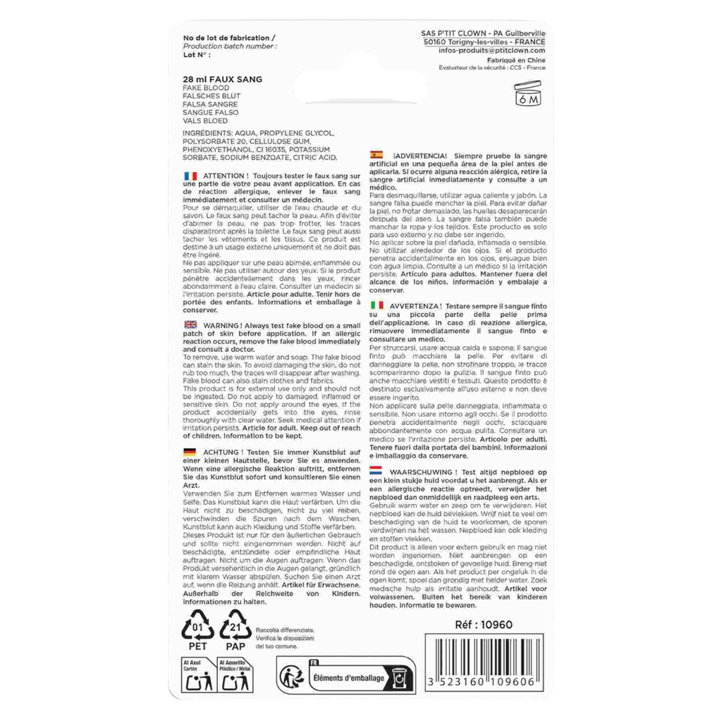 Kunstblut-Gel 28,3 ml – Halloween-Make-up