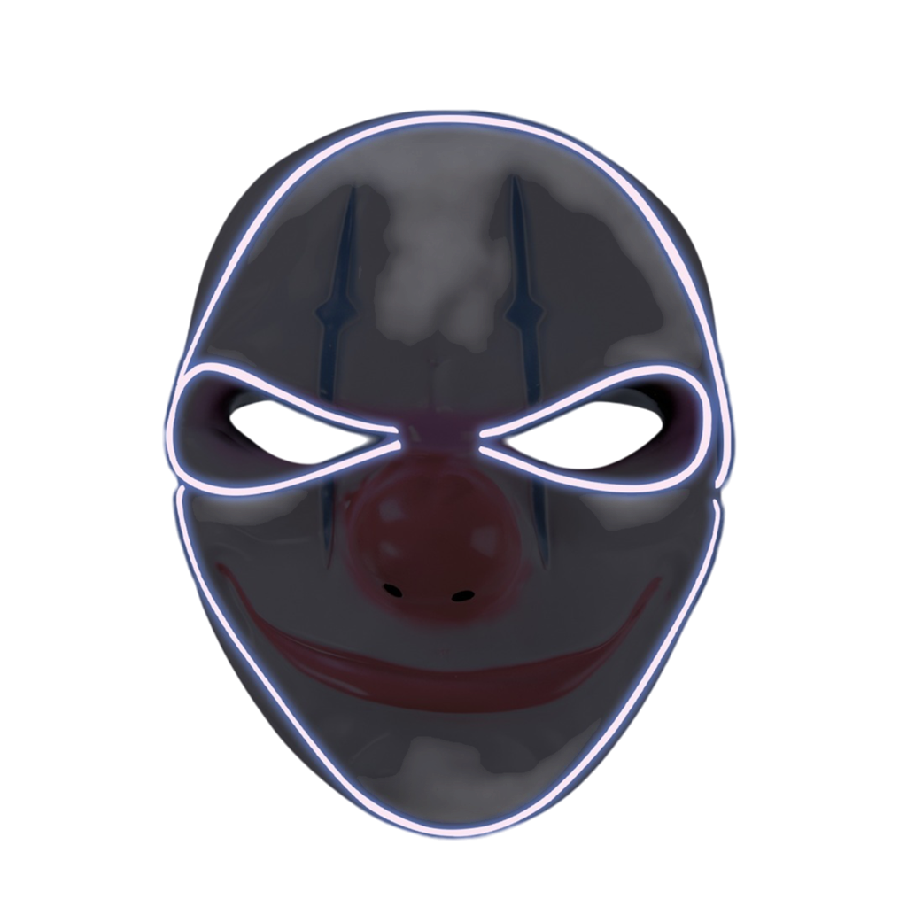 Furchterregende LED-Clownmaske für Erwachsene – Halloween