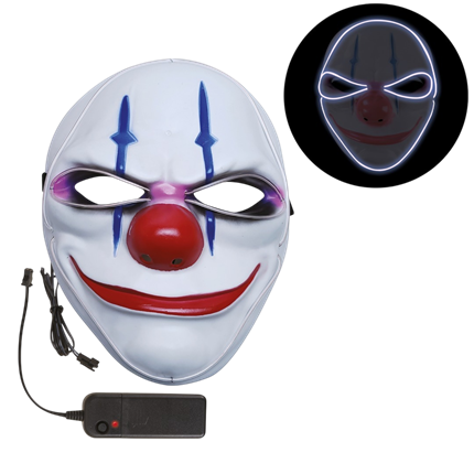 Furchterregende LED-Clownmaske für Erwachsene – Halloween