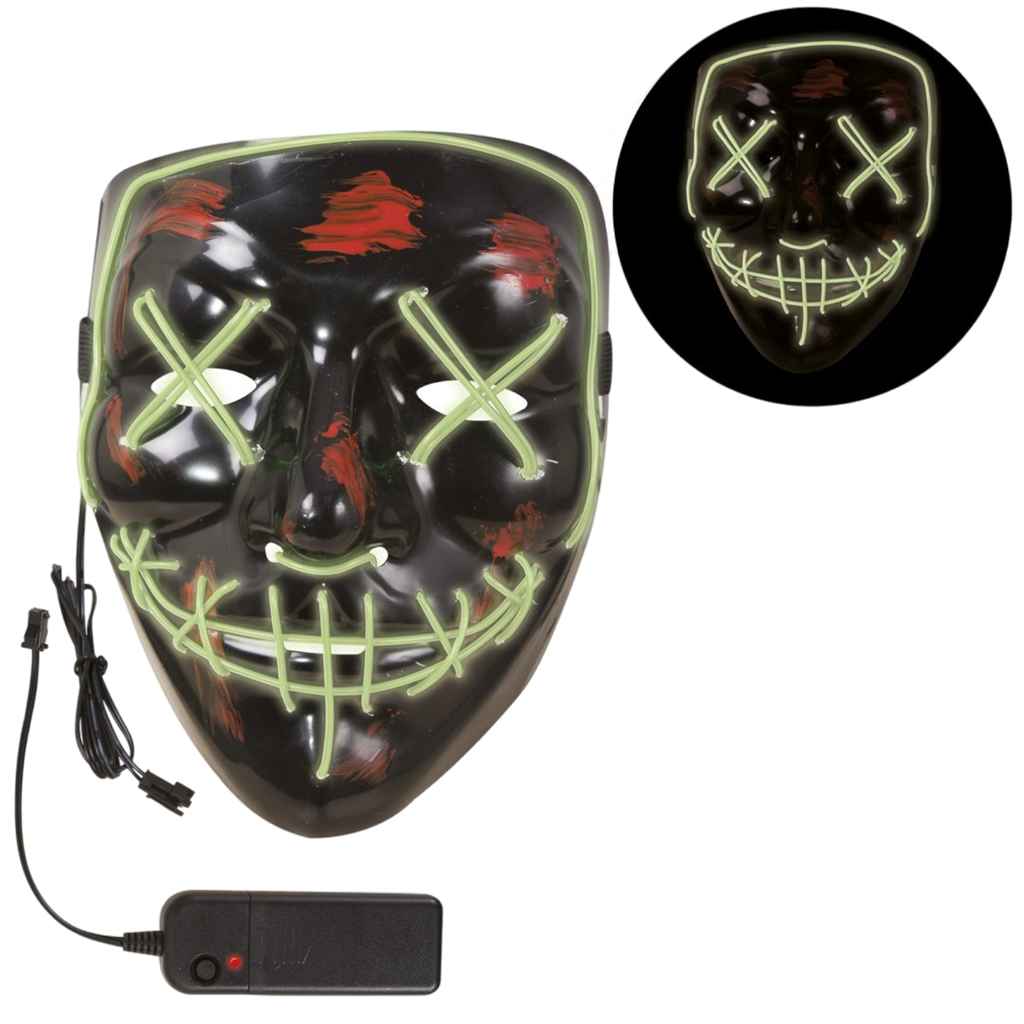 Blutige LED-Gesichtsmaske für Erwachsene – Halloween